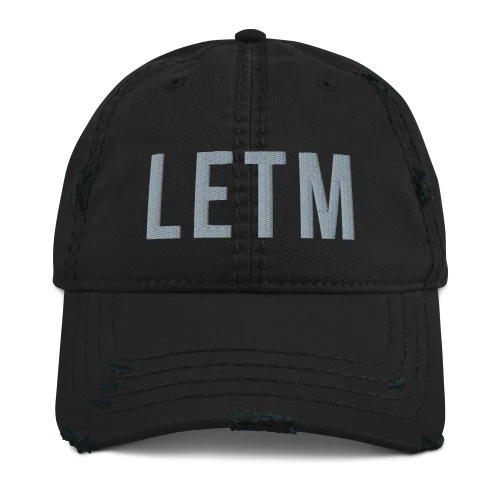 LETM Dad-Hat Schwarz mit grauem LETM-Stick