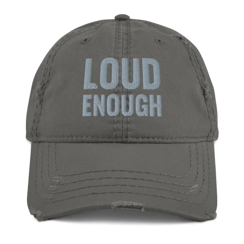 LETM Dad-Hat Grau mit Stick LOUD ENOUGH