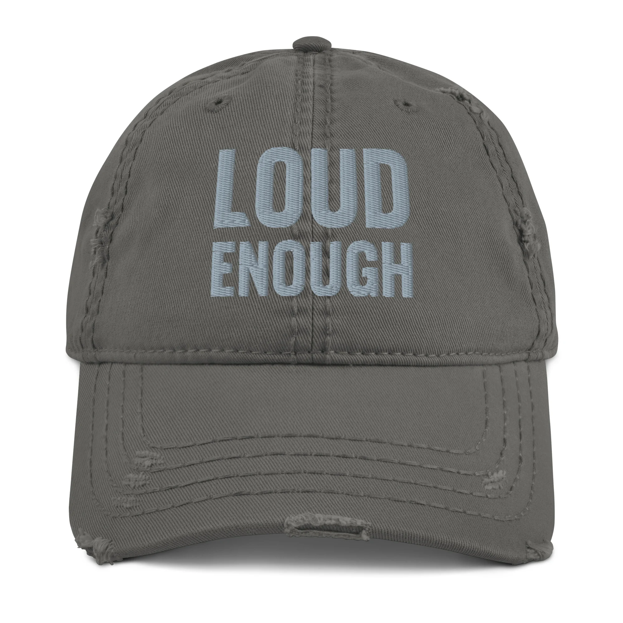 LETM Dad-Hat Grau mit Stick LOUD ENOUGH
