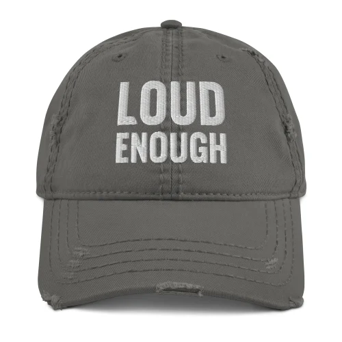 LETM Dad-Hat Grau mit Stick LOUD ENOUGH