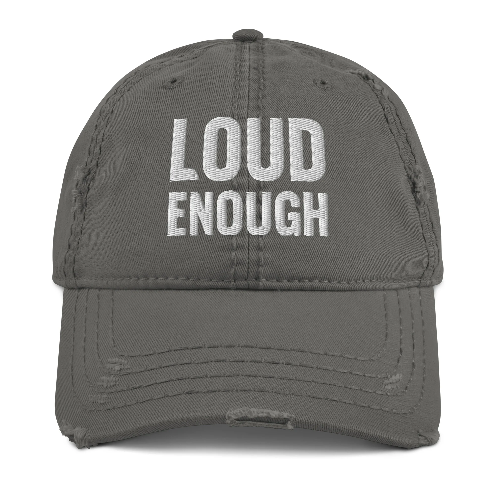LETM Dad-Hat Grau mit Stick LOUD ENOUGH