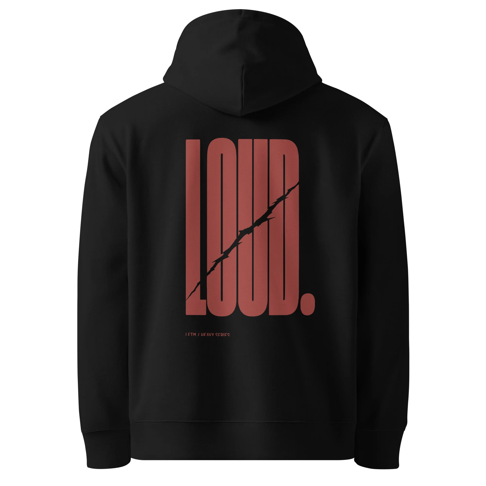 Hoodie aus Bio-Baumwolle, Schwarz - LOUD - LETM Heavy Series