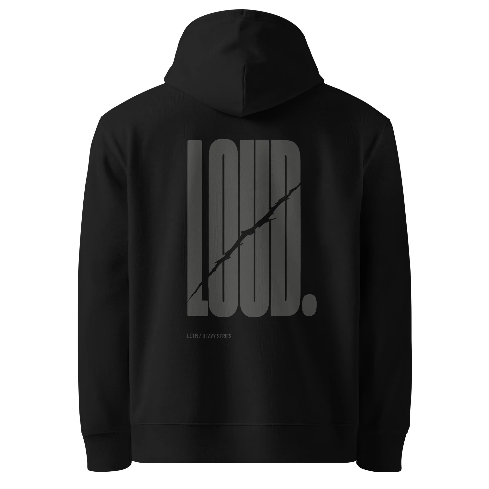 Hoodie aus Bio-Baumwolle, schwarz - LOUD - LETM Heavy Series