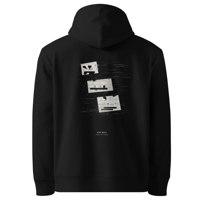 Words Left Behind — VYR NULL × LETM Hoodie Black - Rückansicht