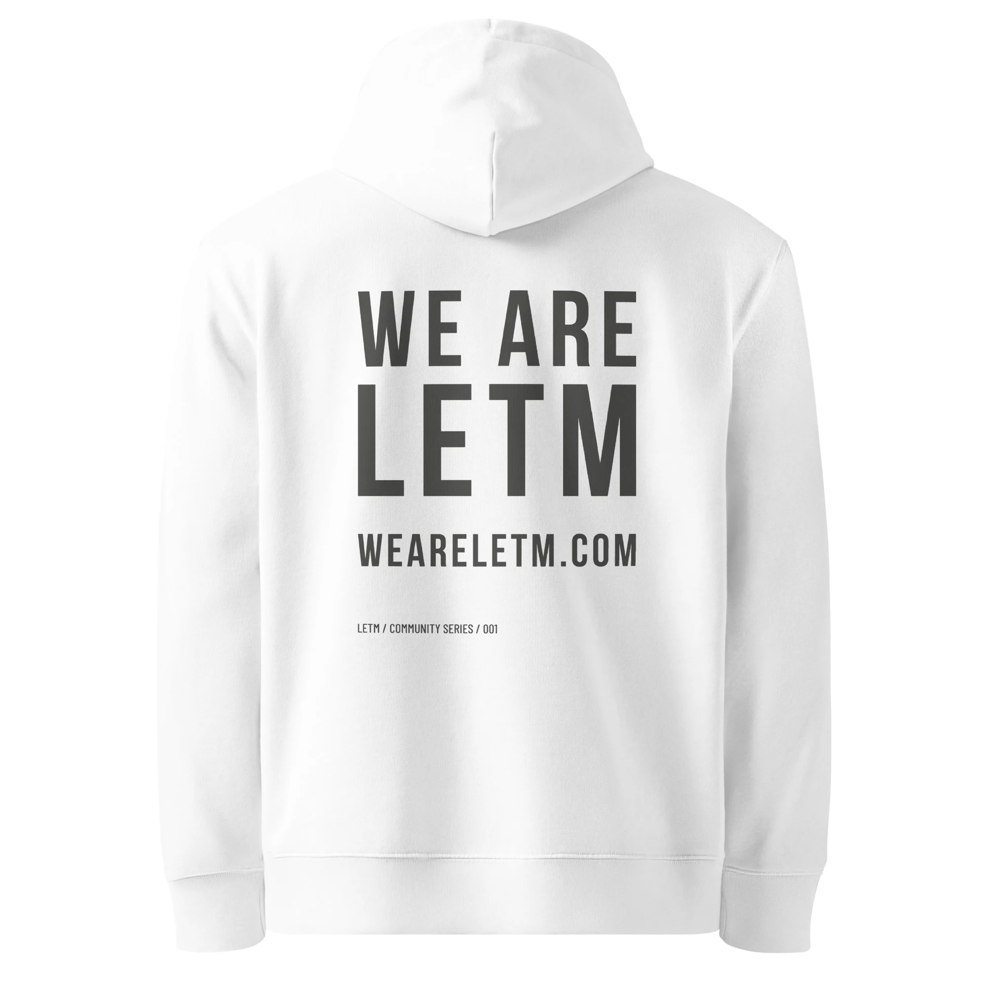 Streetwear Hoodie, Bio-Baumwolle, Weiß - We Are LETM - LETM Community Series