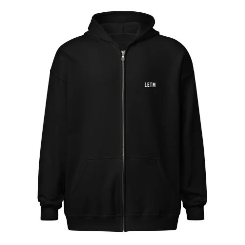Streetwear Zip-Hoodie, Schwarz -Loud Enough.