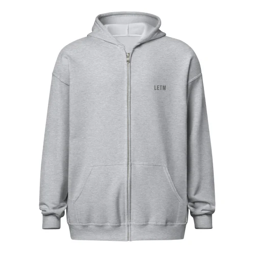 Streetwear Zip-Hoodie, Hellgrau - We Are Loud Enough To Matter
