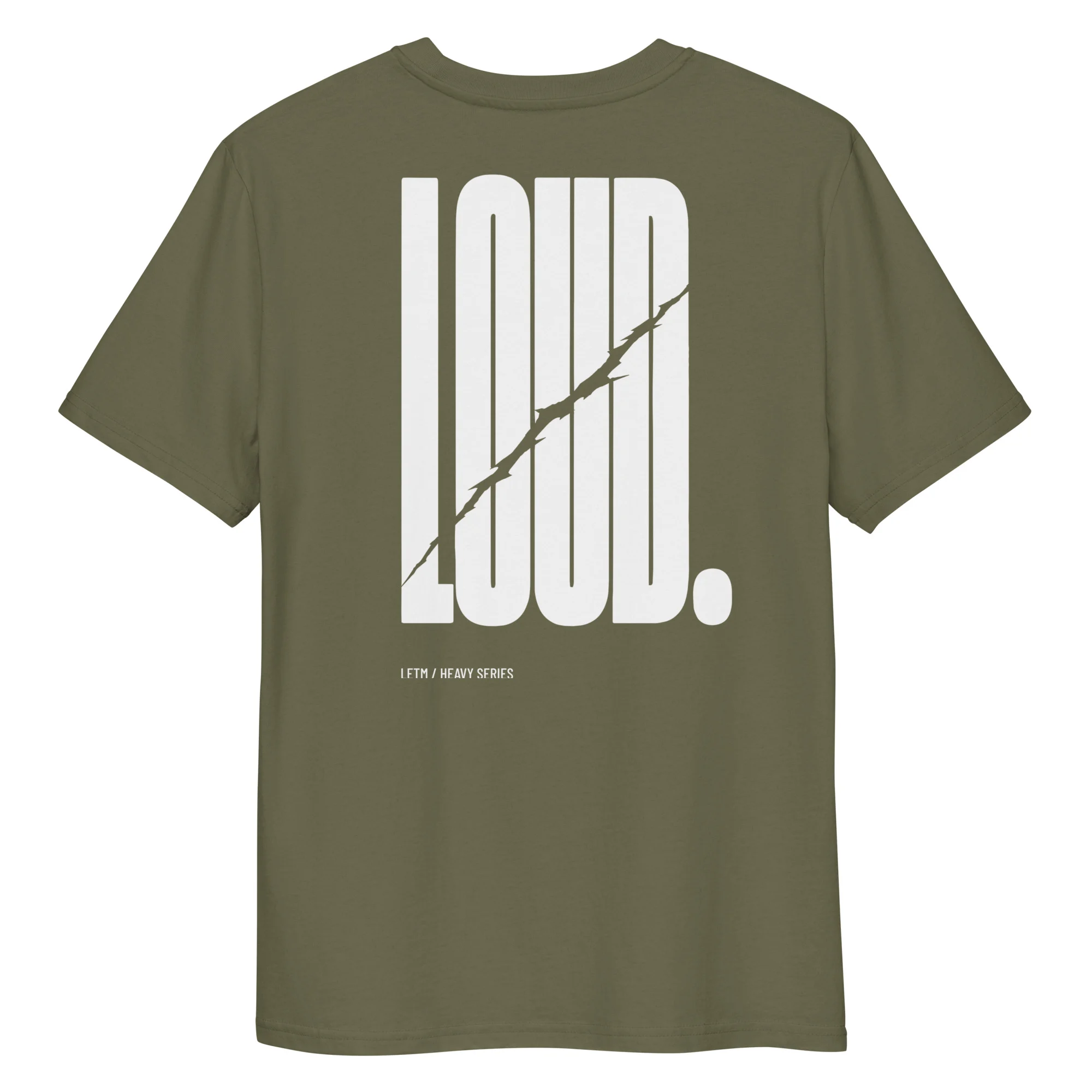 LOUD - Streetwear Statement-T-Shirt aus Bio-Baumwolle – LETM Heavy Series - Rücken