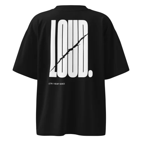 Oversized Streetwear T-Shirt, Schwarz - LOUD - LETM Heavy Series