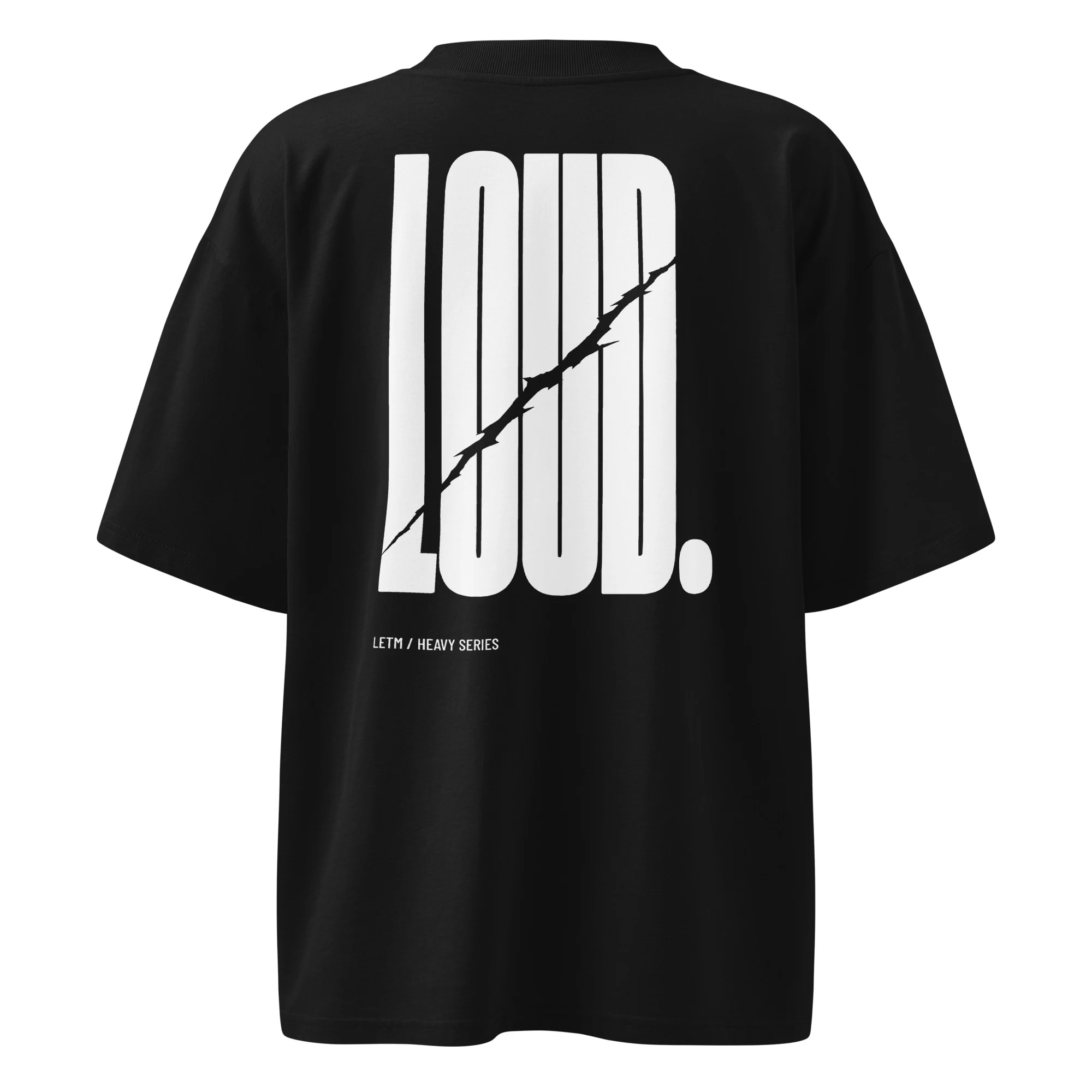 Oversized Streetwear T-Shirt, Schwarz - LOUD - LETM Heavy Series