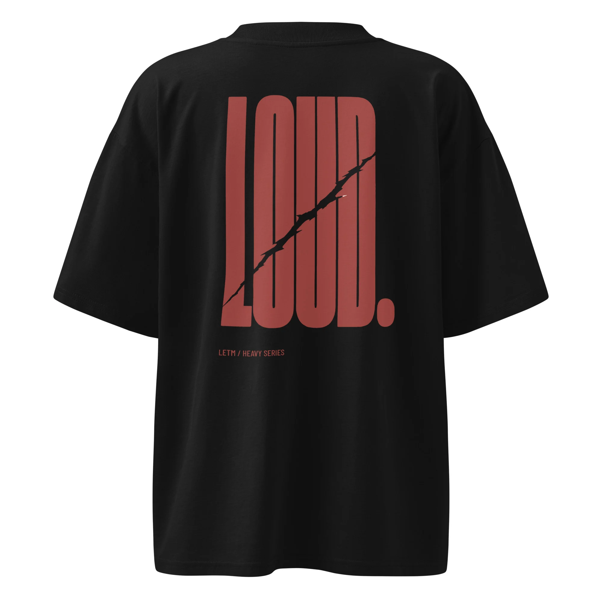 Oversized Organic Streetwear T-Shirt, Schwarz - LOUD - LETM Heavy Series