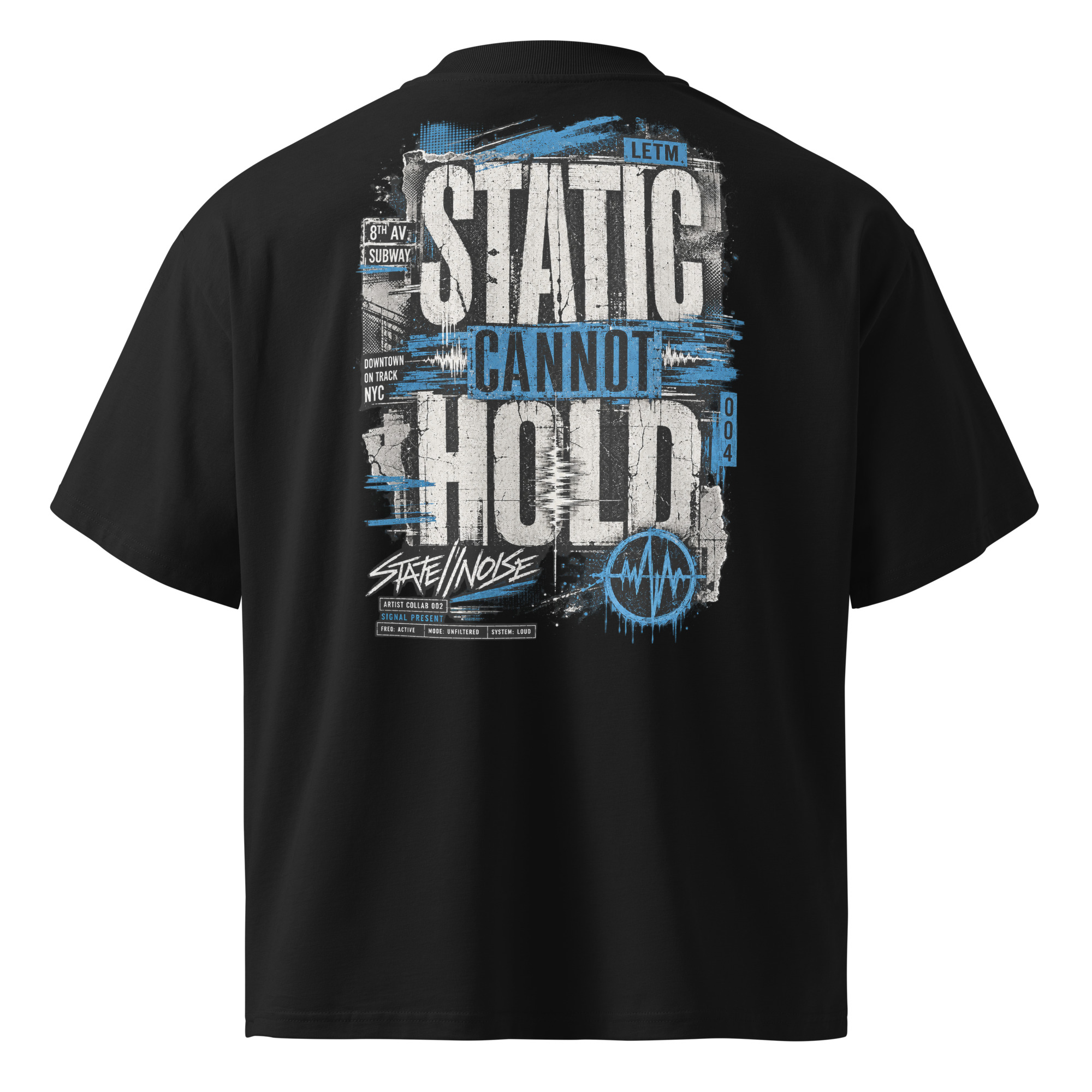 Static Cannot Hold – Oversized Shirt Dunkel | LETM STATE//NOISE