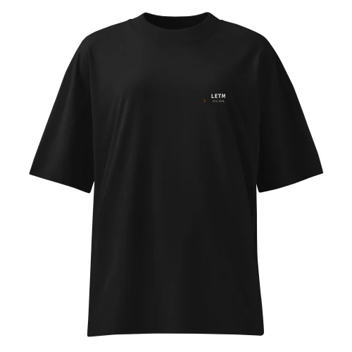Streetwear Oversized T-Shirt, Bio-Baumwolle, Schwarz - Still Here. Still Loud.