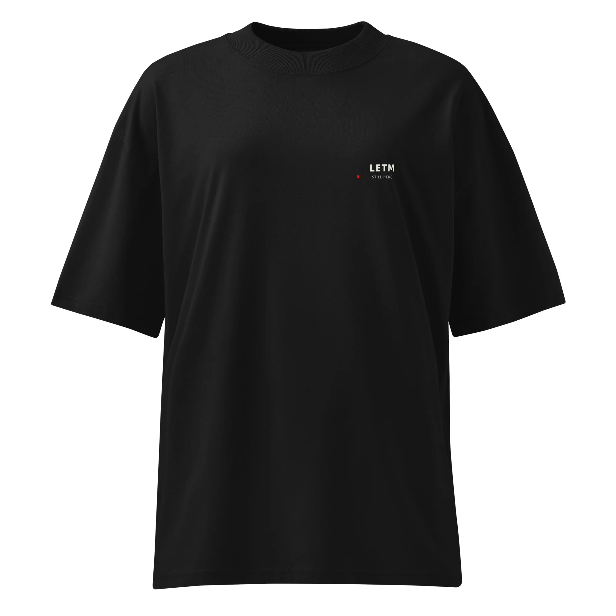 Streetwear Oversized T-Shirt, Bio-Baumwolle, Schwarz - Still Here. Still Loud.