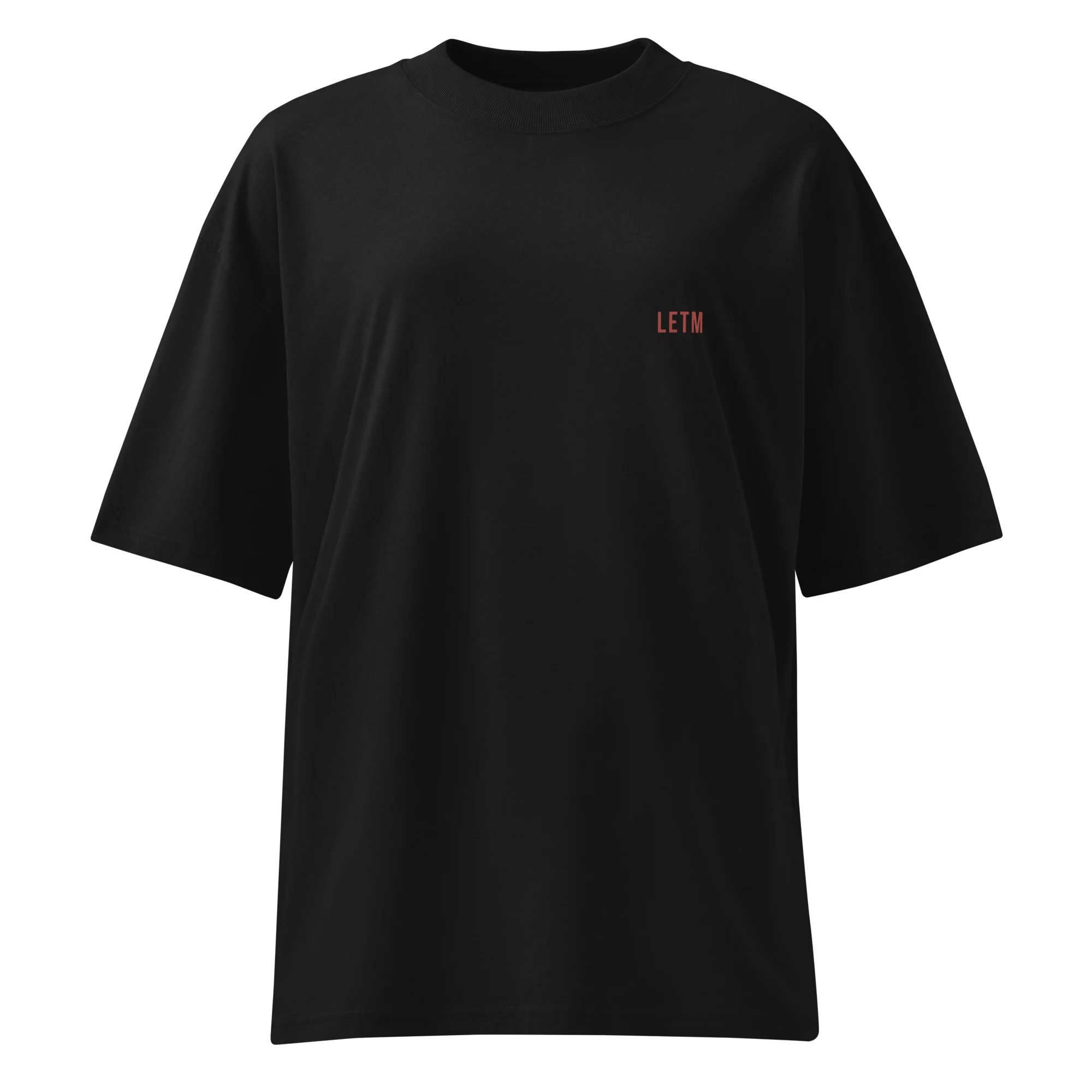Oversized Organic Streetwear T-Shirt, Schwarz - LOUD - LETM Heavy Series