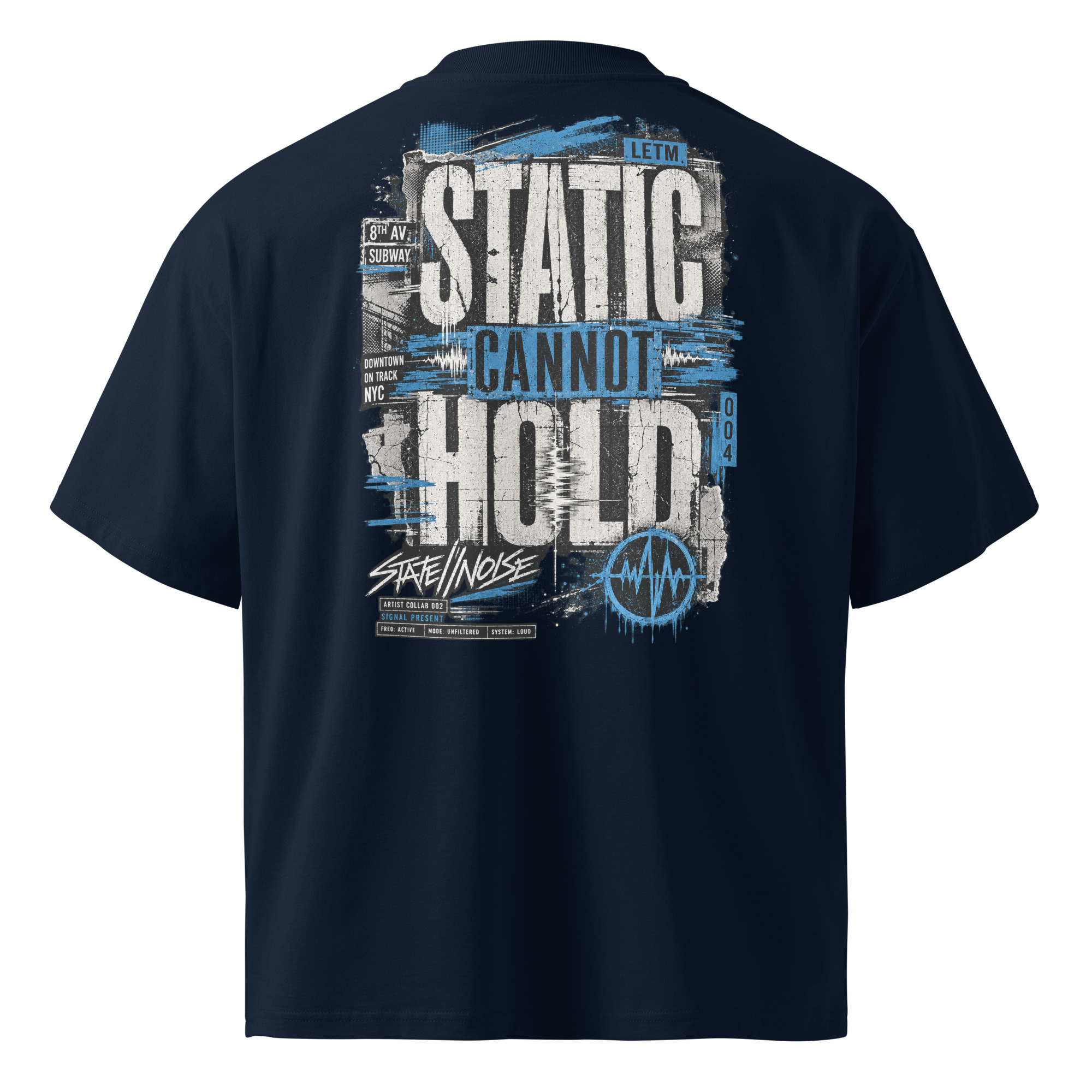 Static Cannot Hold – Oversized Shirt Dunkel | LETM STATE//NOISE – Bild 3