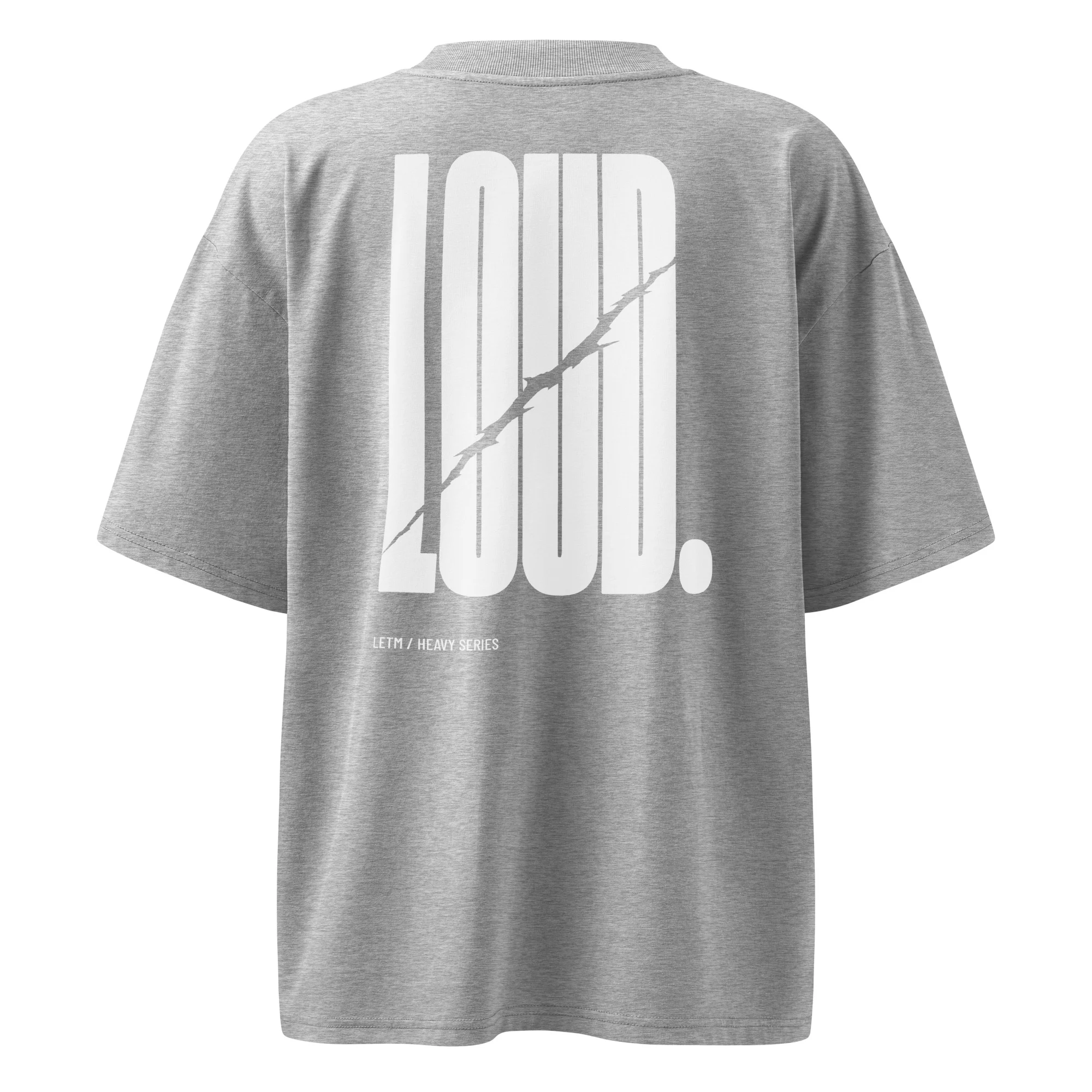 Oversized Streetwear T-Shirt, Grau - LOUD - LETM Heavy Series