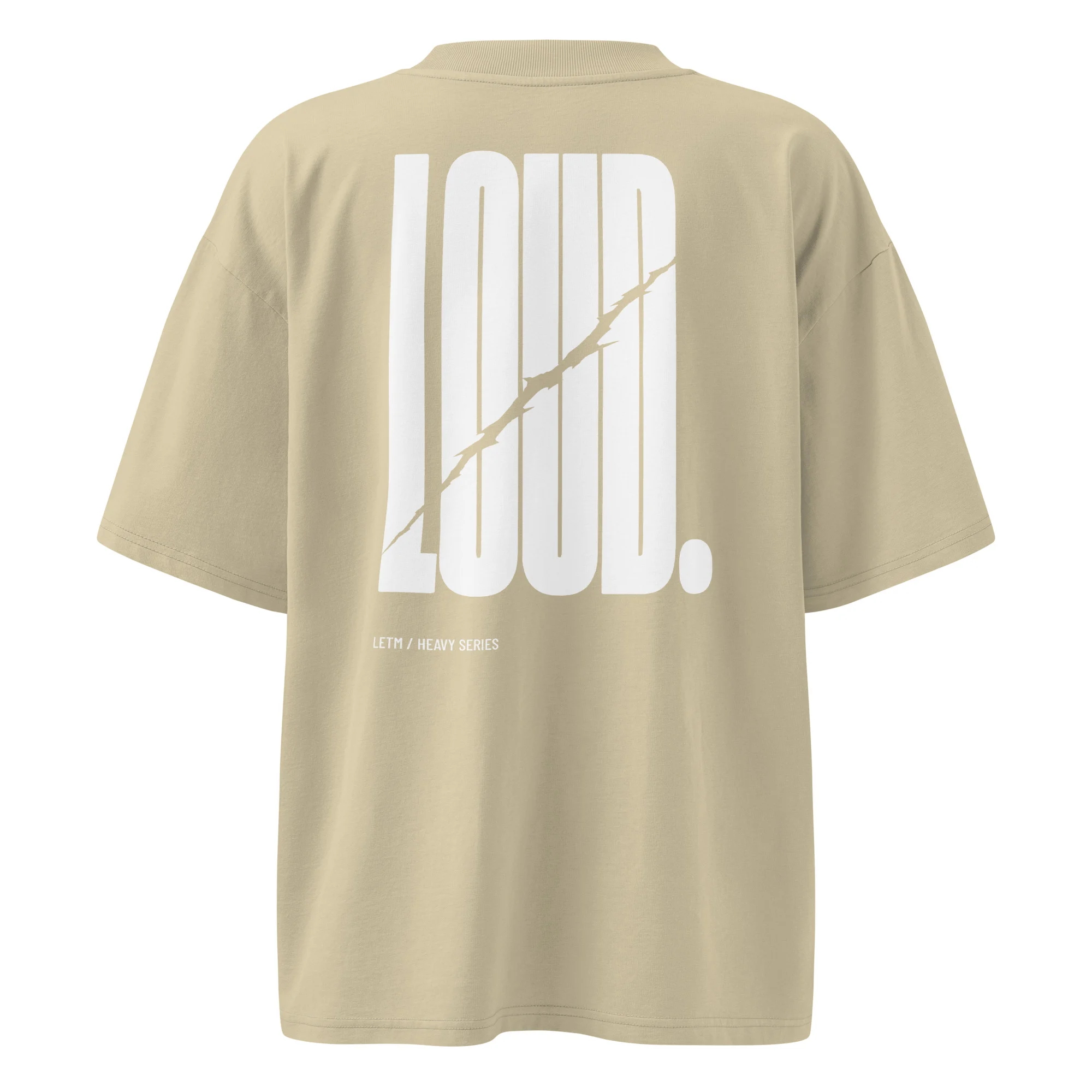 Oversized Streetwear T-Shirt, Stone - LOUD - LETM Heavy Series