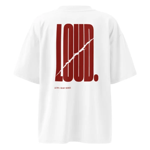 Oversized Organic T-Shirt, Weiß - LOUD - LETM Heavy Series