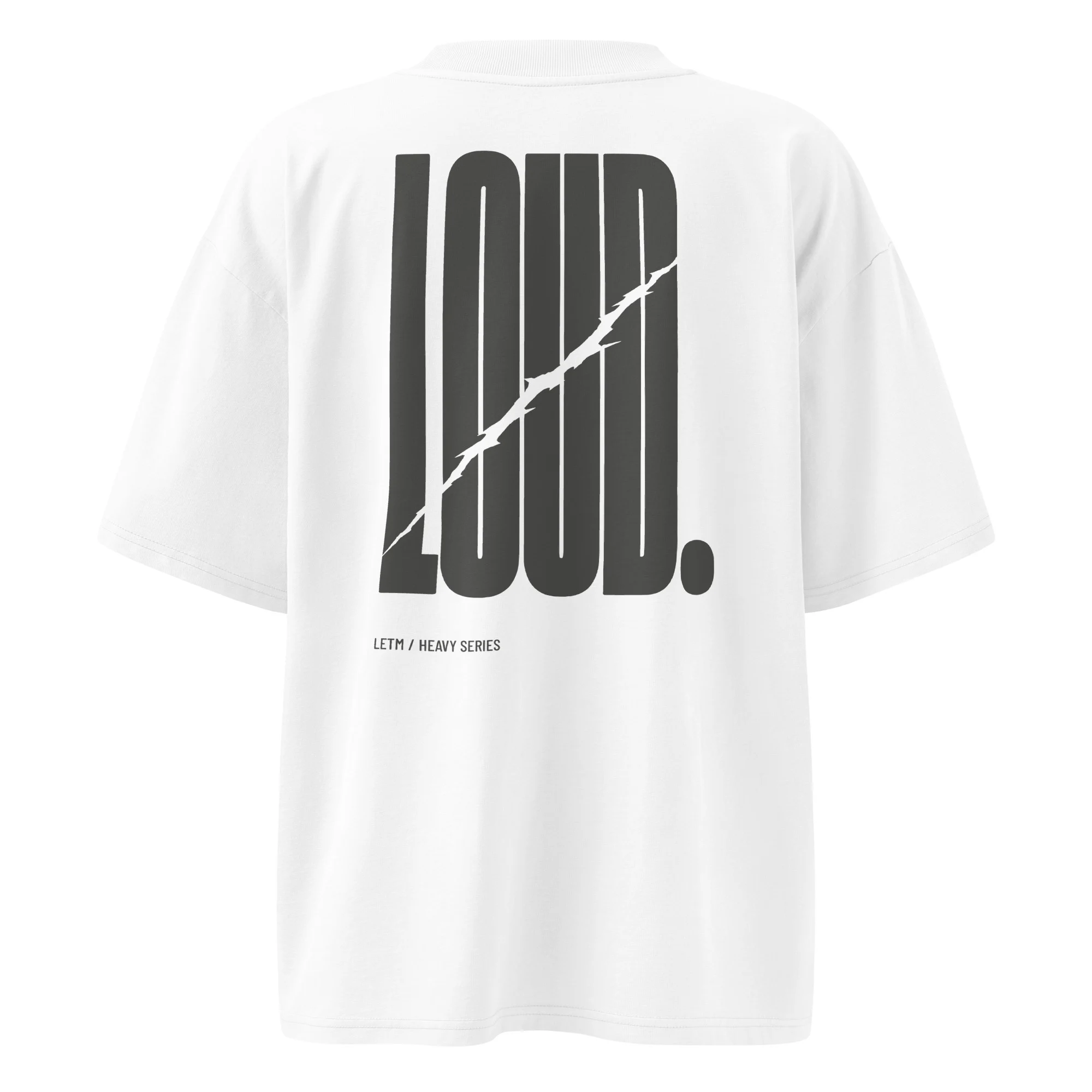 Oversized T-Shirt weiß - LOUD - LETM Heavy Series