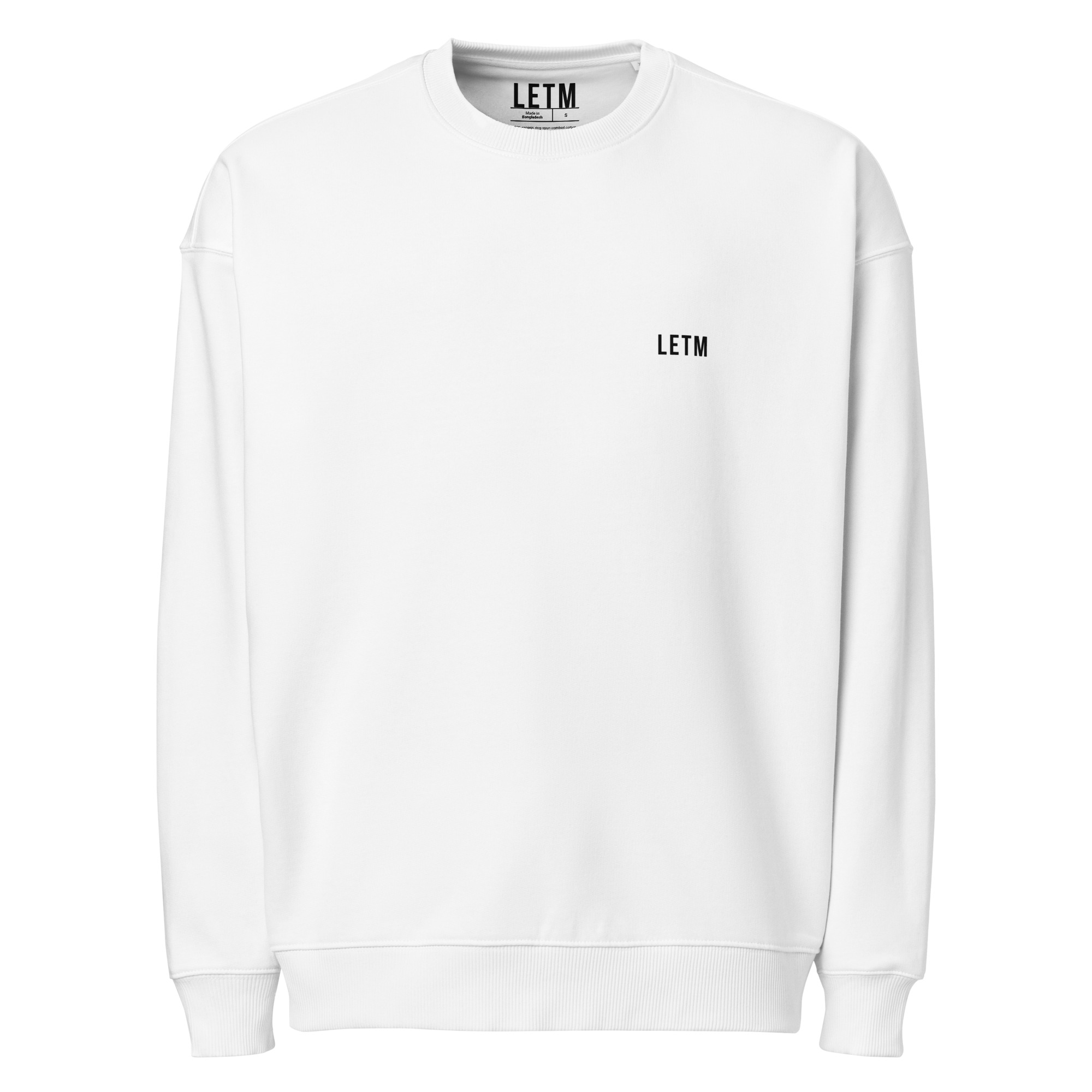 Some Words Don't Fade – Oversized Sweatshirt Weiß | LETM Typography – Bild 2